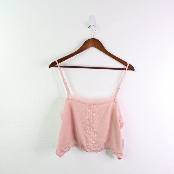 Bp. Lace Trim Crop Camisole Pink L 2Pack - Picture 2 of 6